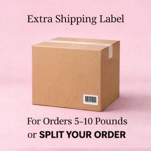 Extra shipping label for over 5 pounds